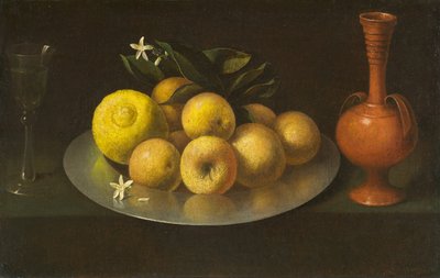 Still Life with Glass, Fruit, and Jar by Francisco de Zurbaran